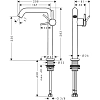 Смеситель для раковины Hansgrohe Tecturis S 73372670 черный