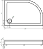 Душевой уголок STWORKI Лунд 120x80 R профиль хром матовый, с поддоном Хельсинки