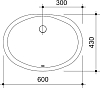 Раковина 60 см Caprigo 1447-538