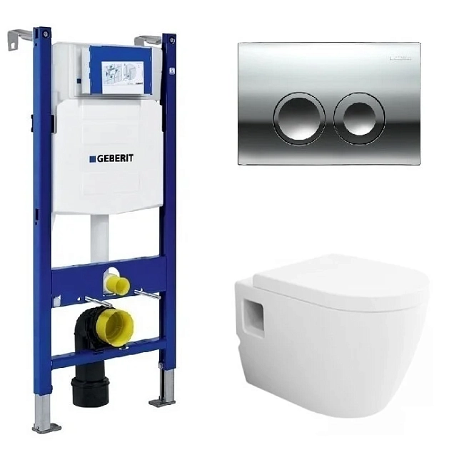 Инсталляция Geberit с унитазом Bocchi Parma 1170-001-0129, сиденье микролифт, комплект