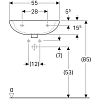 Раковина Geberit Renova 223055000 белый