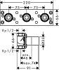 Скрытая часть для термостата Hansgrohe ShowerTablet 13129180 для 2 потребителей