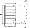 Полотенцесушитель электрический Point PN04858 П6 500x800 диммер справа, хром