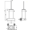 Ёршик для унитаза Gessi iSpa 41619#031, хром / белый