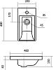 Раковина Santek Миранда 1WH302500 40 см.