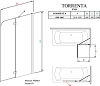 Шторка для ванной Radaway Torrenta PND 120 прозрачное стекло R