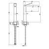 Смеситель для раковины Gessi Rettangolo K 53004#299, черный матовый