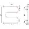 Полотенцесушитель водяной Сунержа М-образный 15-0007-6060 черный