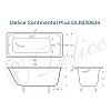 Чугунная ванна Delice Continental Plus DLR230634 белый