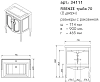 Тумба под раковину Caprigo Firenze 34111-TP814 зеленый