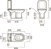 Унитаз-компакт Sanitana Regina S10082523400001 с бачком S10082666600002, белый