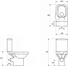 Унитаз-компакт напольный Cersanit Carina S-KO-CAR011-3/5-COn-DL-w безободковый с крышкой-сиденьем микролифт