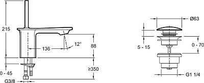 Смеситель для раковины Jacob Delafon Stance E14760-CP