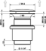 Донный клапан для раковины Gessi Technical Accessories 01408#031, хром