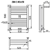 Полотенцесушитель водяной Ника Modern ЛМ 3 60/50 с вентилями хром