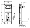 Инсталляция Ideal Standard Prosys Frame 120 M с унитазом Connect Air K819501PA Rimless K819501, сиденье микролифт, панель смыва, комплект