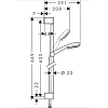 Душевой гарнитур Hansgrohe Crometta 100 26654400 хром, белый