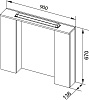 Зеркало-шкаф Aquanet Тиана 90 венге