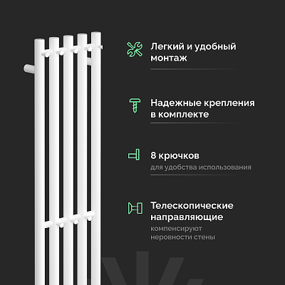 Полотенцесушитель электрический Ewrika Пенелопа Х5 120 белый