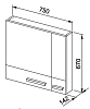 Зеркальный шкаф Aquanet Нота 165130 белый