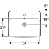 Раковина 55 см Geberit VariForm 500.740.01.2, белый