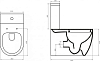 Чаша для унитаза-компакта BelBagno Marino BB105CPR с горизонтальным выпуском безободковая
