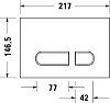 Клавиша смыва Duravit DuraSystem A1 WD5001021000, хром