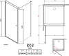 Душевой уголок Radaway EOS KDJ 80x100 прозрачное стекло L