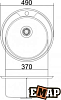 Кухонная мойка ЕМАР 490, нержавеющая сталь