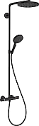Душевая система Hansgrohe Raindance S Showerpipe 240 PowderRain 1jet 27633670 матовый чёрный