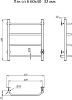 Электрический полотенцесушитель Тругор 60x40 ПЭК 6 СП, хром