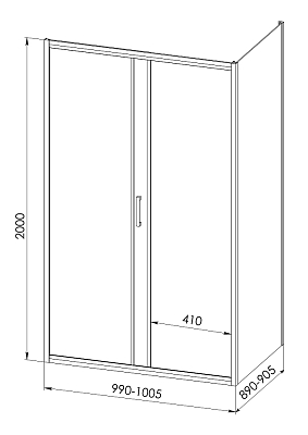 Душевой уголок Royal Bath Accord 100х90 RB9100HPS-C-CH стекло матовое, профиль хром