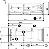 Акриловая ванна Jacuzzi Lagoon 170х70 SX 9443-816A левая