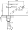 Смеситель для кухни универсальный BOOU B8274-14A, хром