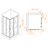 Душевой уголок RGW Passage 030824690-11 стекло прозрачное, профиль хром