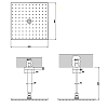 Верхний душ с кронштейном Gessi Rettangolo 15186#031, хром