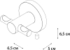 Крючок двойной Fixsen Hotel FX-31005C хром