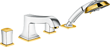 Смеситель на край ванны Hansgrohe Metropol Classic 31315090, хром золото
