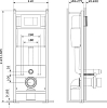 Инсталляция для подвесного унитаза Damixa DX00.I011.0151 с кнопкой смыва хром глянец