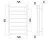 Полотенцесушитель водяной Terminus Вега Вега П8 525x800-600 хром
