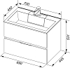 Тумба с раковиной Aquanet Алвита 70 капучино