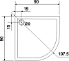 Поддон для душа Aquanet Alfa 90x90