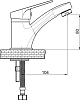 Смеситель для раковины GPD Arbeka Orbis LB30