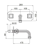 Смеситель для раковины Cezares Olimp Olimp-BLS2-03/24-Sw золото