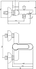 Смеситель E.C.A. Nita 102102475 для ванны с душем