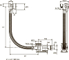 Слив-перелив для ванны Jacob Delafon Capsule E6D134-CP