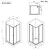 Душевой уголок Am.Pm Sunny W87G-403-8080-MT профиль хром матовый, стекло прозрачное