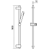 Душевой гарнитур Huber Lynox SS010620D1 серый