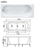 Акриловая ванна 1MarKa Libra 01ли1770 белый