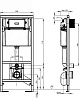 Инсталляция Gustavsberg 92211461, с безободковым унитазом Gustavsberg Hygienic Flush 5G84HR01, сиденье микролифт, клавиша хром